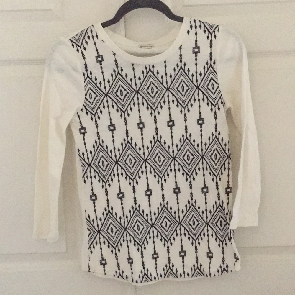 j crew 3/4 sleeve tee